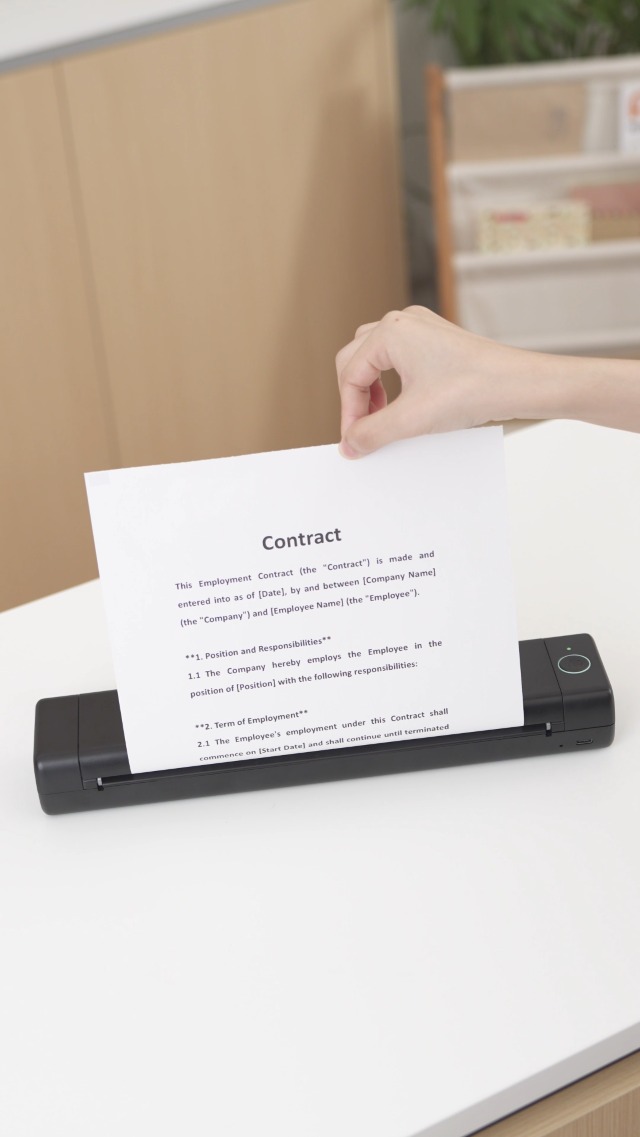 Portable Thermal Printer Wireless Travel, Inkless Printer M08F